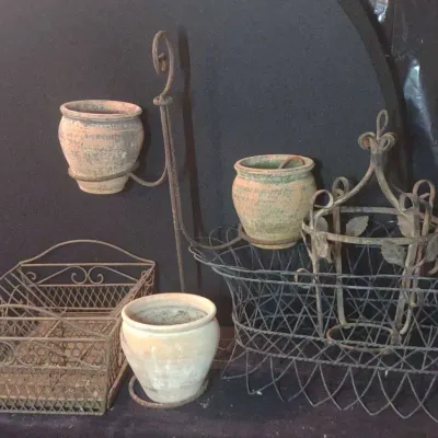 Iron And Clay Outdoor Decor