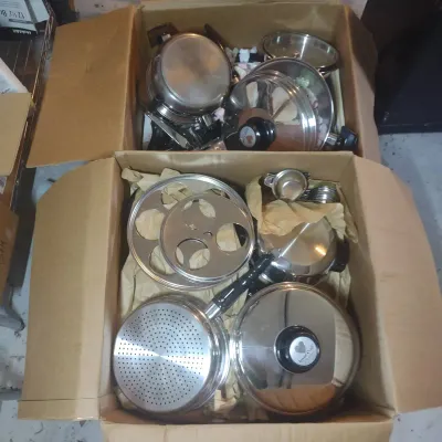 Two Boxes Of Lustre Craft By West bend, Pots & Pans