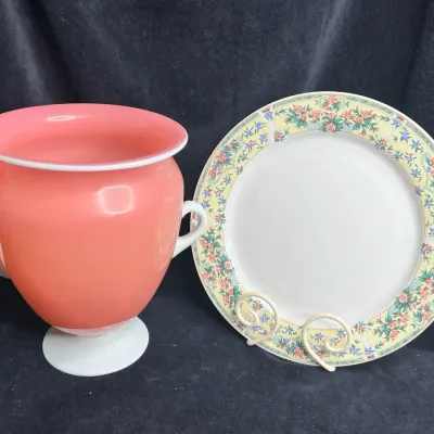 Decorative Plate & Footed Urn 