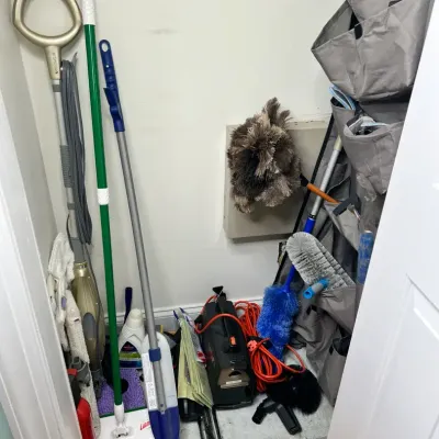 Utility Closet Of Household Essentials 