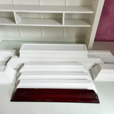 White Molding Style Shelving 