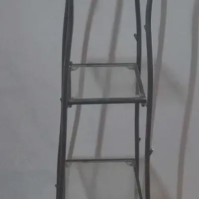 Steel Branch Plant Stand With Bird