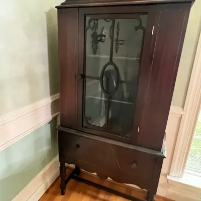 Vintage China Cabinet - 30x13x63 Inches 