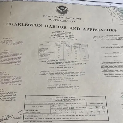 Charleston Harbor And Approaches Map