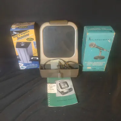 Vintage Electronics Slides And Mic