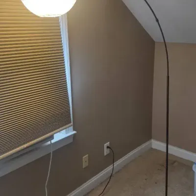 Arc Lamp With Paper Globe & Foot Switch