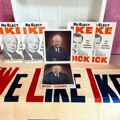 Vintage Political Memorabilia - Eisenhower & Nixon