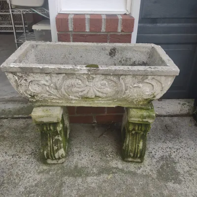 Concrete Planter On Bench Legs