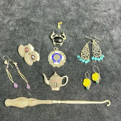 Sterling Silver Jewelry With Stones & Adornments