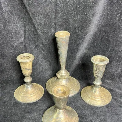 Weighted Sterling Silver Candlesticks (x4)
