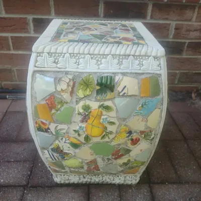 Decorative Mosaic Garden Stool