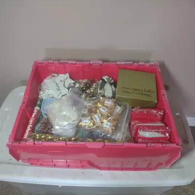 Christmas Concoction, A Full Bin If Decor