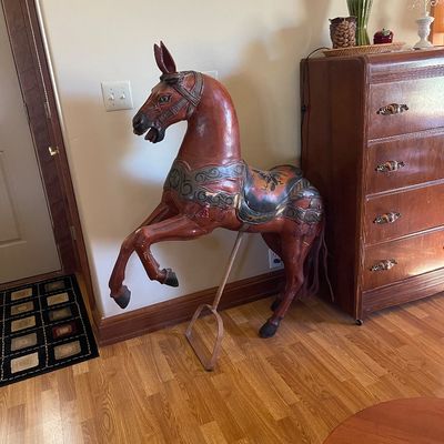 Carousel horse  solid wood 