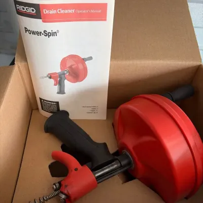 Ridgid Power Spin Drain Cleaner For 3/4” To 1.5” Drain Lines Up To 25’
