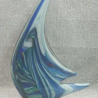 Abstract Sail Boat Art 