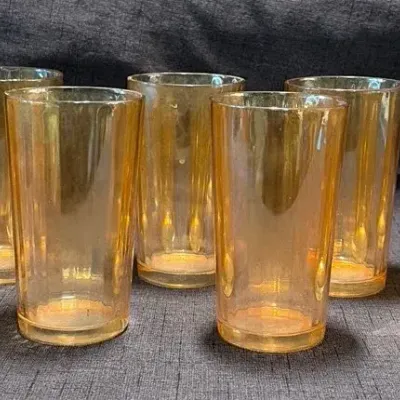 Marigold Carnival Glass Tumblers