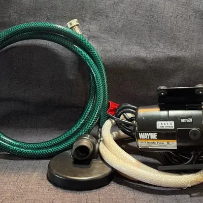 Wayne Utility Chrome Plated Bronze Transfer Pump, Includes Drinking Water Hose, 115 Volt