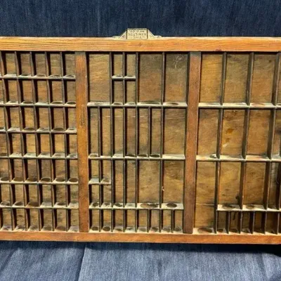 Vintage Wooden Letterpress Drawer. The Hamilton Manufacturing Company