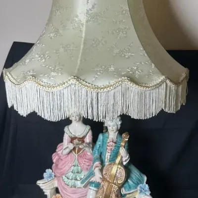 Vintage Companionate Style Porcelain Lamp 2