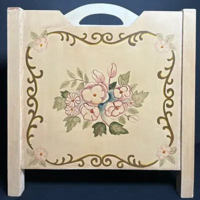 Vintage Wooden Magazine Holder