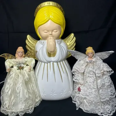 Blow Mold Angel Praying Hands & Friends