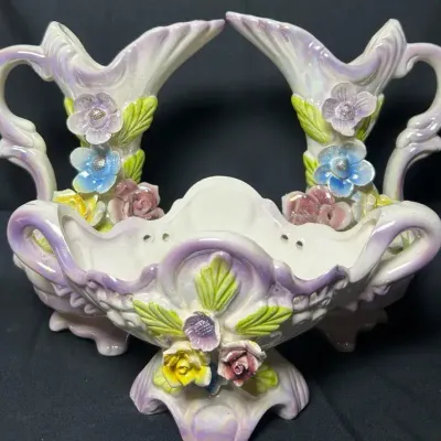 Capodimonte Style Vintage Pitcher Base Set