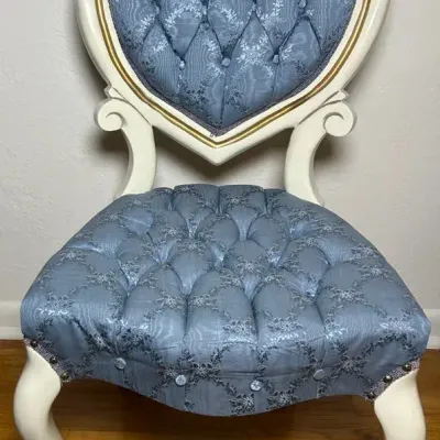 Victorian Heart Shaped Balloon Back Chair