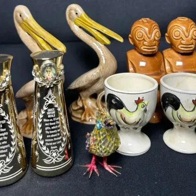 Pelican Figurines & Vintage Salt & Pepper Sets