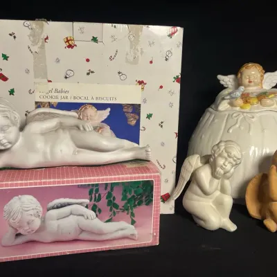 Cherub Cookie Jar & Figurines