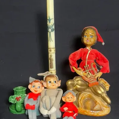 Vintage Elf Collection & Candlesticks