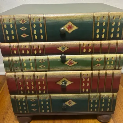 4-Drawer Stacked Books Chest Of Drawers