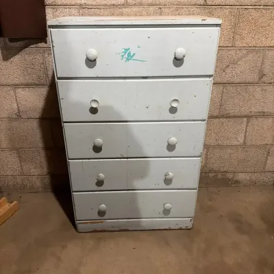 Blue 5 Drawer Dresser