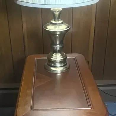 Art Deco Nightstand With Lamp