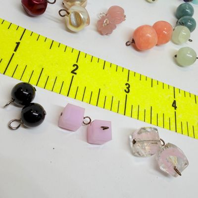50 Pairs Earrings + Big Lot Assorted Stone & Glass Beads Jewelry Charms