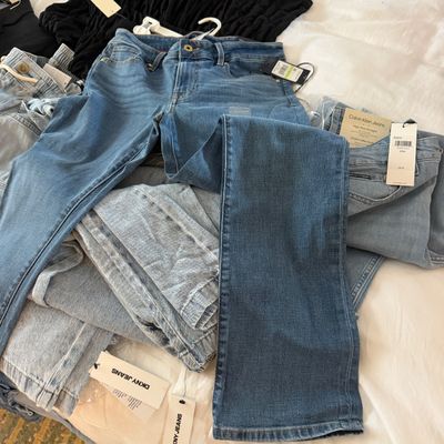 Lot of 8 New w Tags Women’s Jeans, Pants, Skirt - DKNY, Calvin Klein, Land's End