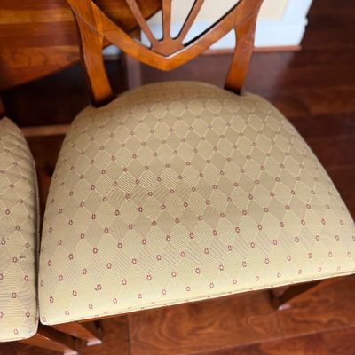 Ethan Allen American Classics Dining Set – Oval Table w 2 Folding Leaves, 6 Chairs, Pad & Cover