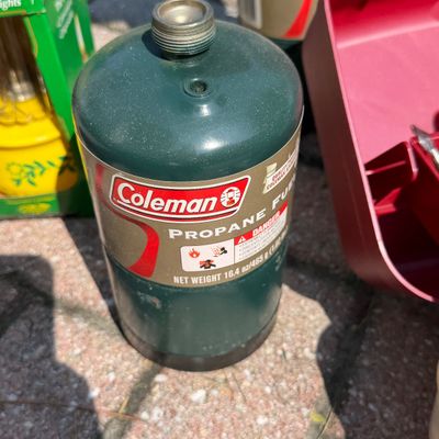 Fishing Camping Lot - Poles, Full Tackle Box, Coleman