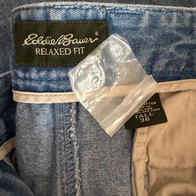 Lot of 8 Pairs of Men's Jeans Sz 34 - Lands End, Levis, Eddie Bauer