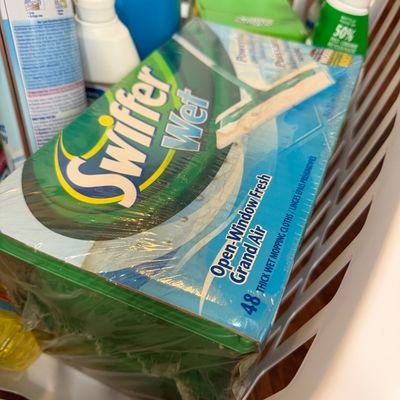 2 Laundry Baskets Full of Cleaning Supplies