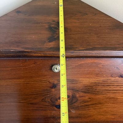 Pair of Vintage-Style Wood Accent Tables – Painted Cabinet & Drop-Front Desk
