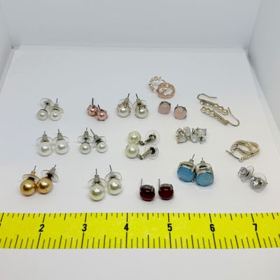 50 Pairs Earrings + Big Lot Assorted Stone & Glass Beads Jewelry Charms