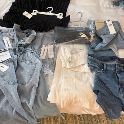 Lot of 8 New w Tags Women’s Jeans, Pants, Skirt - DKNY, Calvin Klein, Land's End
