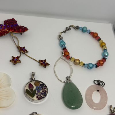 Big Costume Jewelry Lot - Necklaces, Pendants, Brooches & More!