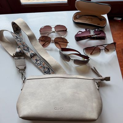 Women’s Designer Sunglasses + Cluci Purse Lot - Tahari, Steve Madden, Nine West