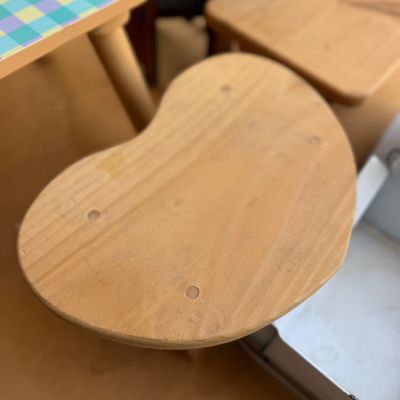 Lot of 5 - Handcrafted Wooden Pieces, Tigger Child’s Chair, Stools & Toy Truck