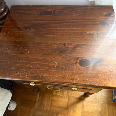 3-Piece Traditional Wood Furniture Lot – Ethan Allen Side Tables & Matching Cabinet
