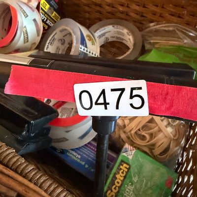 Big Lot Office Supplies in 4 Baskets