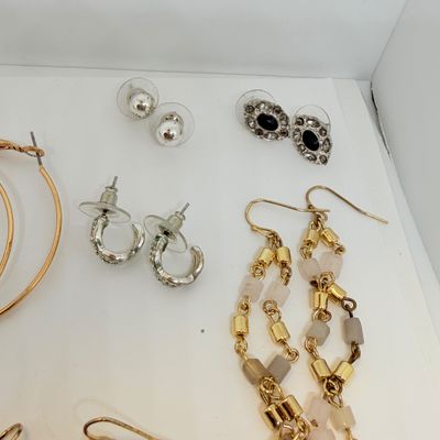 50 Pairs Earrings + Big Lot Assorted Stone & Glass Beads Jewelry Charms