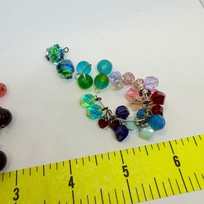 50 Pairs Earrings + Big Lot Assorted Stone & Glass Beads Jewelry Charms
