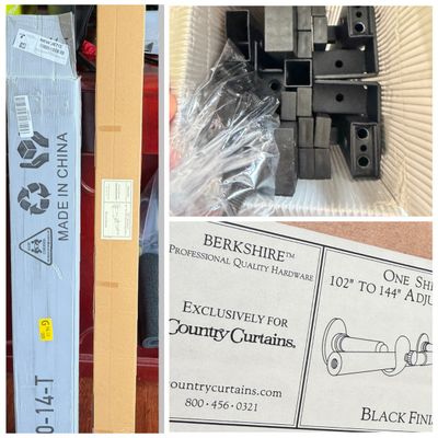 Lot of 2 New in Box JETO Twin Bed Frame & Berkshire Curtain Rod